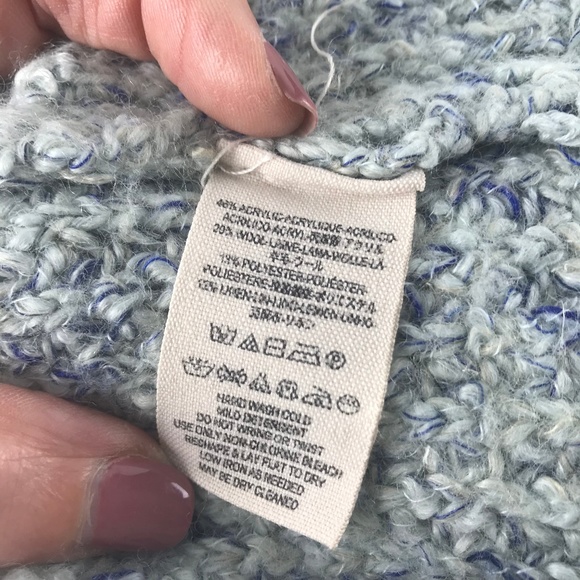 Free People | Blue-Grey Cowl Neck Sweater - Picture 4 of 4